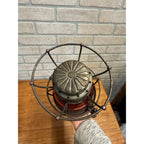 Chicago Milwaukee St Paul Railroad Adlake Kerosene Lantern Etched Orange Globe