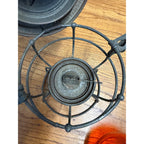 Chicago Milwaukee St Paul Railroad Adlake Kerosene Lantern Etched Orange Globe