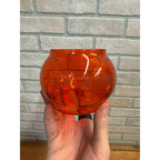 Chicago Milwaukee St Paul Railroad Adlake Kerosene Lantern Etched Orange Globe