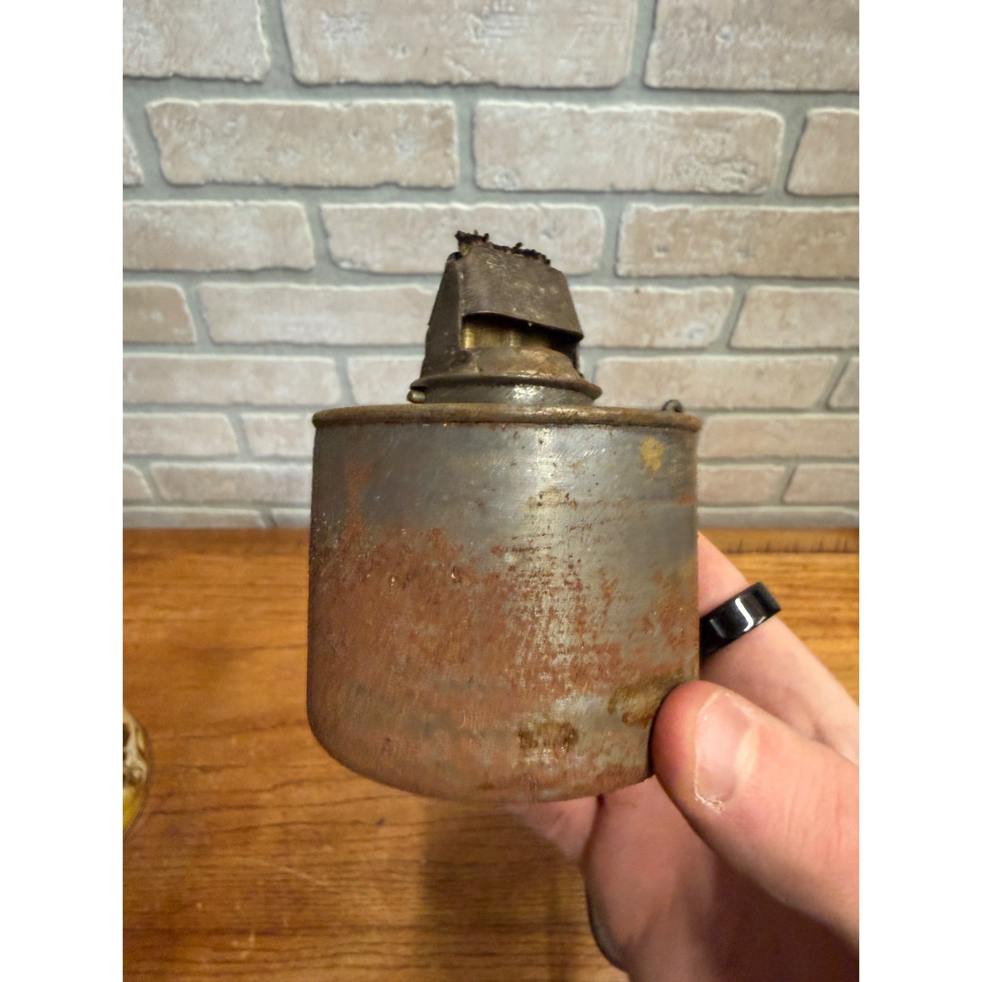 Chicago Milwaukee St Paul Railroad Adlake Kerosene Lantern Etched Orange Globe