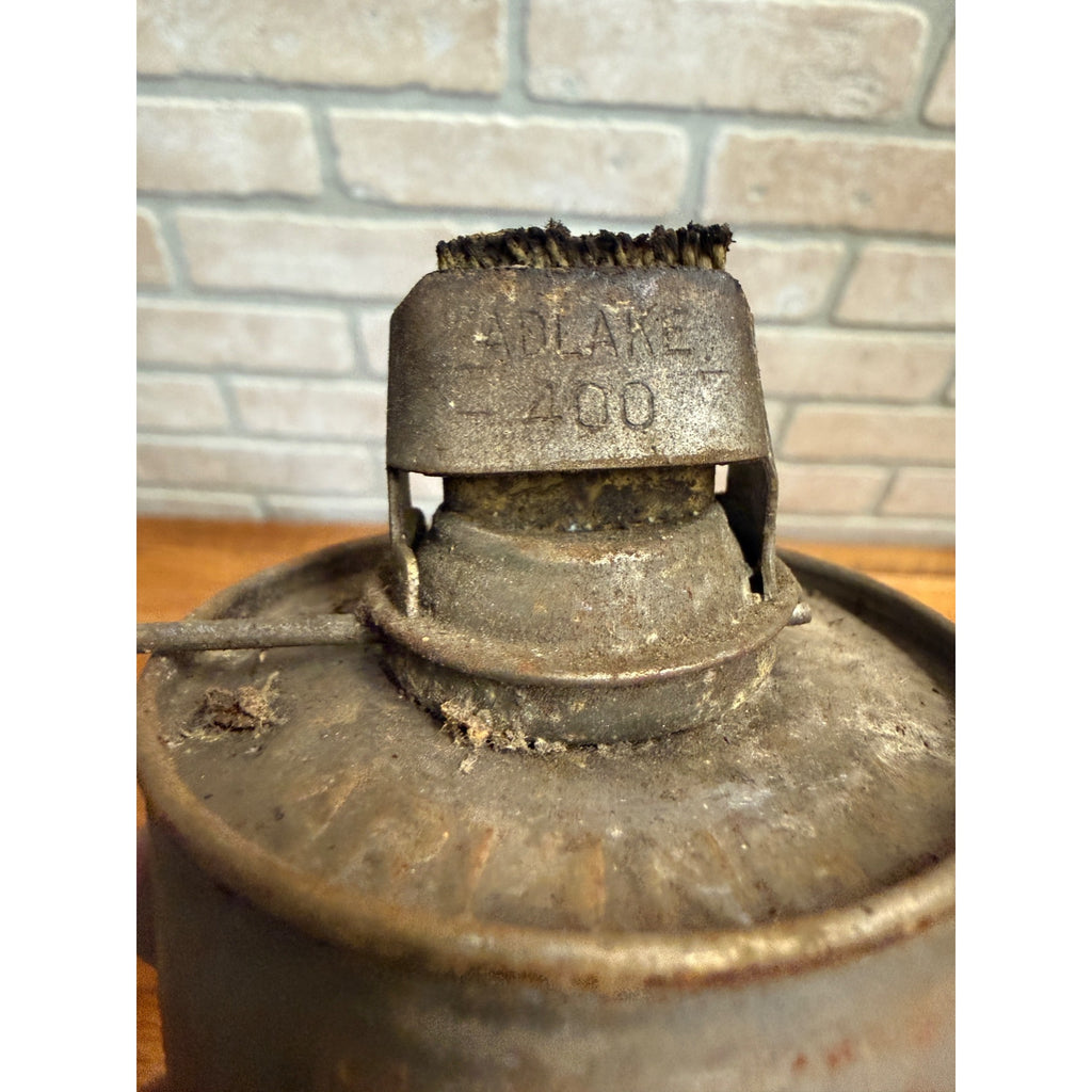 Chicago Milwaukee St Paul Railroad Adlake Kerosene Lantern Etched Orange Globe