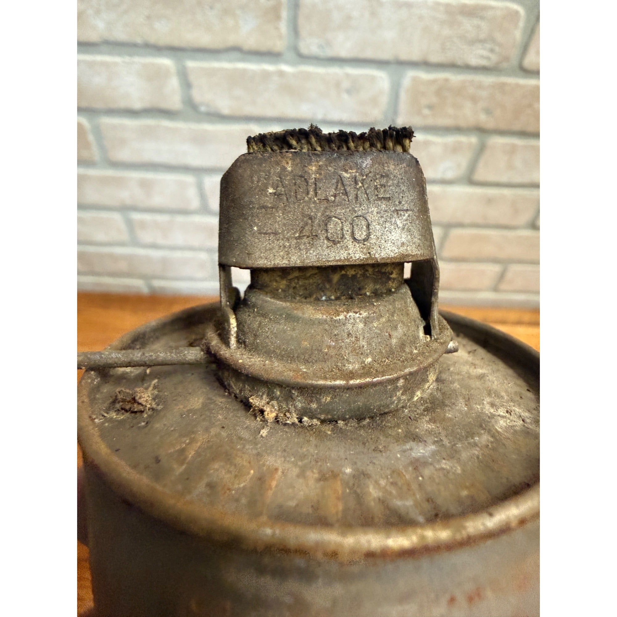 Chicago Milwaukee St Paul Railroad Adlake Kerosene Lantern Etched Orange Globe