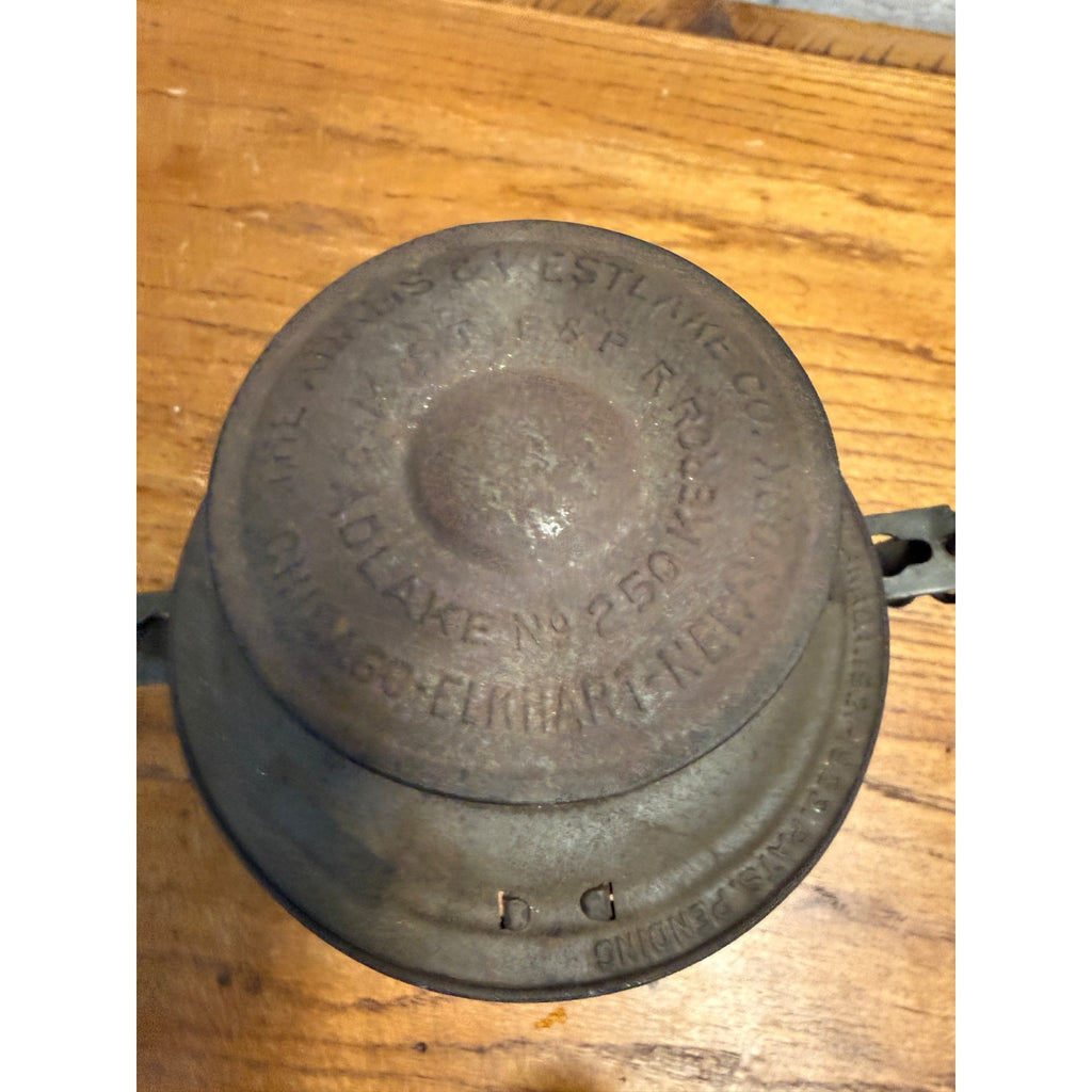Chicago Milwaukee St Paul Railroad Adlake Kerosene Lantern Etched Orange Globe