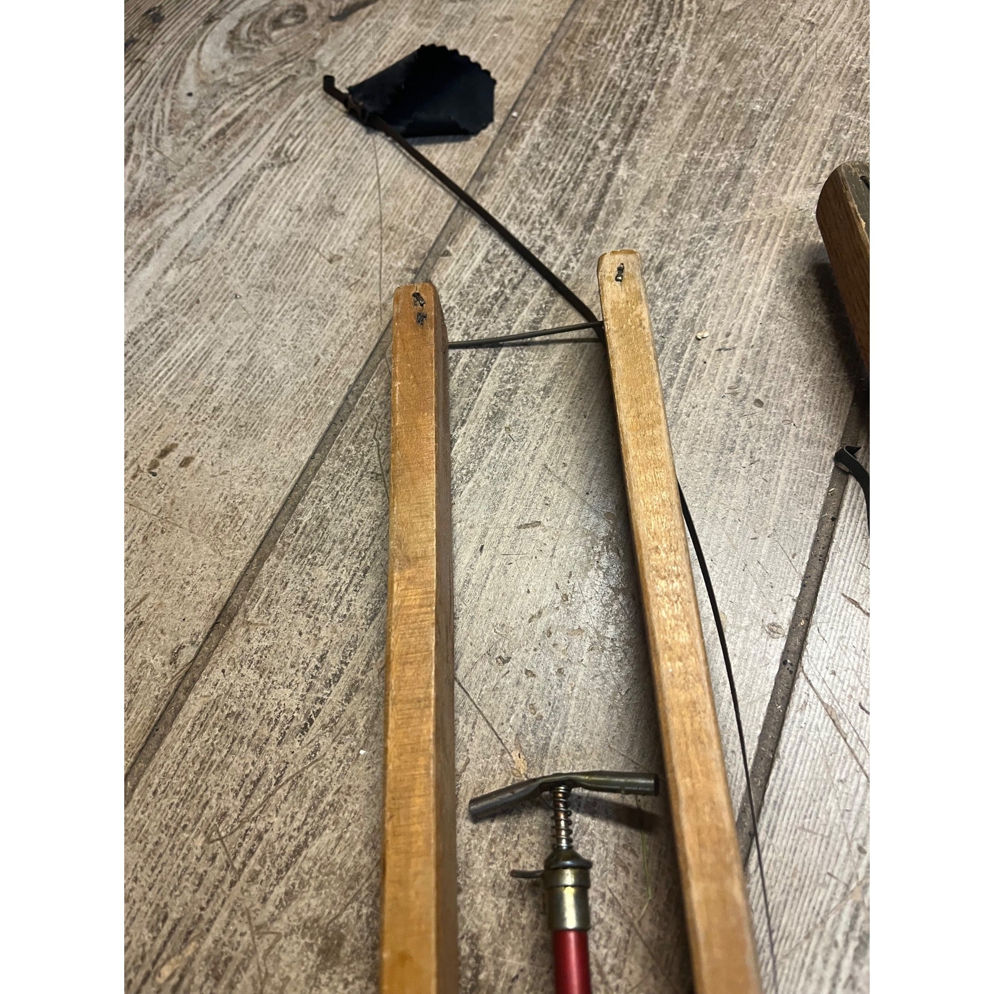 Three Vintage Wooden Ice Fishing Tip Ups Hugh Morgan
