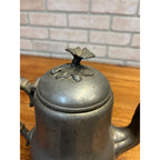 Antique Primitive 19th c. Flagg Homan Pewter Tea Pot Victorian