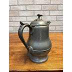 Antique Primitive 19th c. Flagg Homan Pewter Tea Pot Victorian