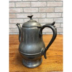 Antique Primitive 19th c. Flagg Homan Pewter Tea Pot Victorian