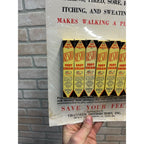 Vintage 1940s Resto Foot Cream Drug Store Advertising Display Sign NOS NEW