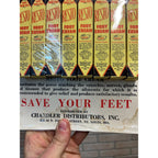 Vintage 1940s Resto Foot Cream Drug Store Advertising Display Sign NOS NEW