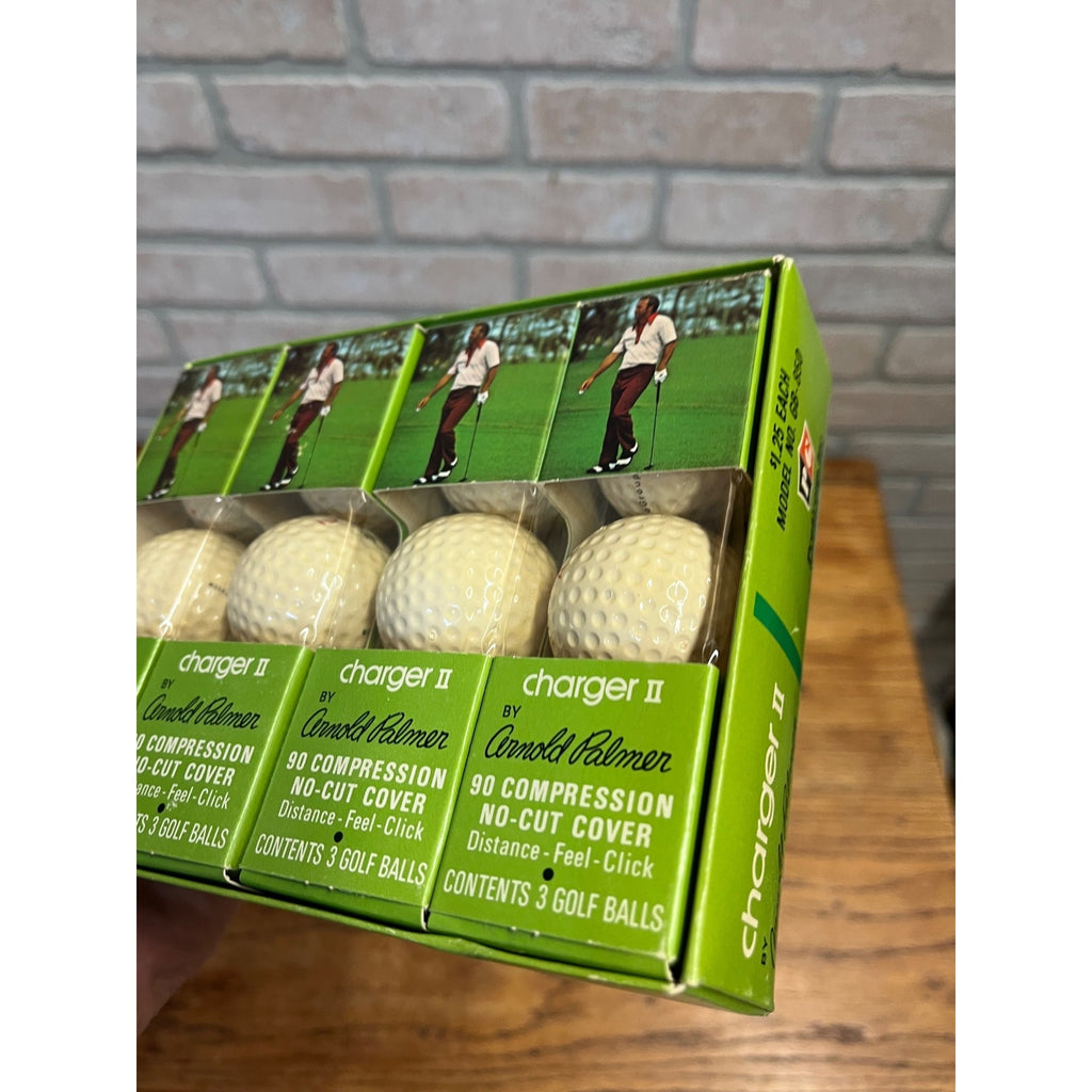 Vintage Complete Box Arnold Palmer Charger II Golf Balls NOS Dozen Set