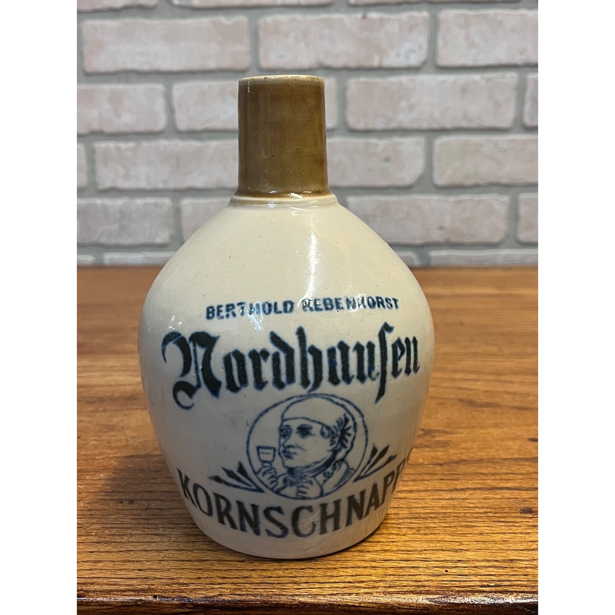 Vintage Berthold Rebenhorst Nordhausen Kornschnapps Stoneware Jug with Handle