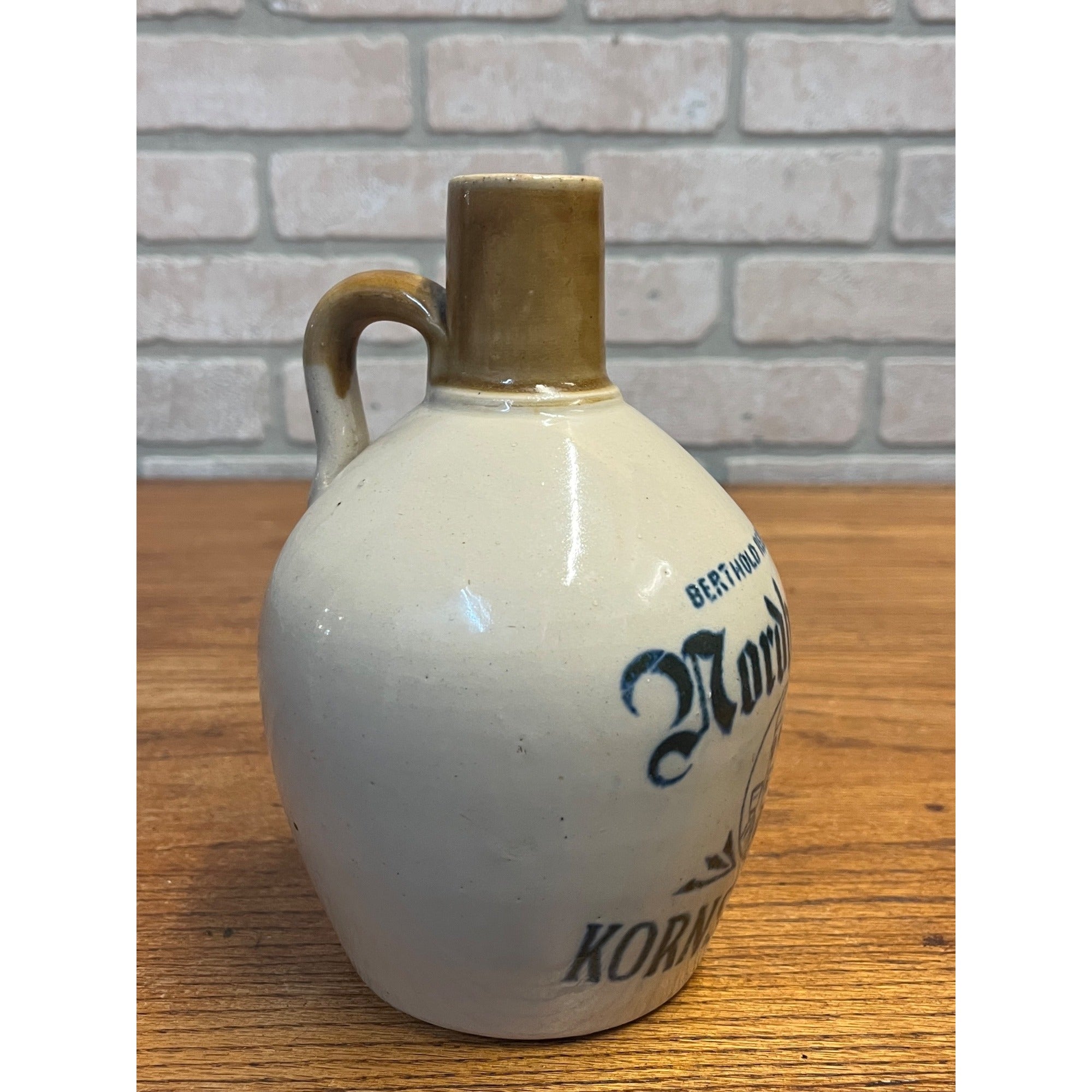 Vintage Berthold Rebenhorst Nordhausen Kornschnapps Stoneware Jug with Handle