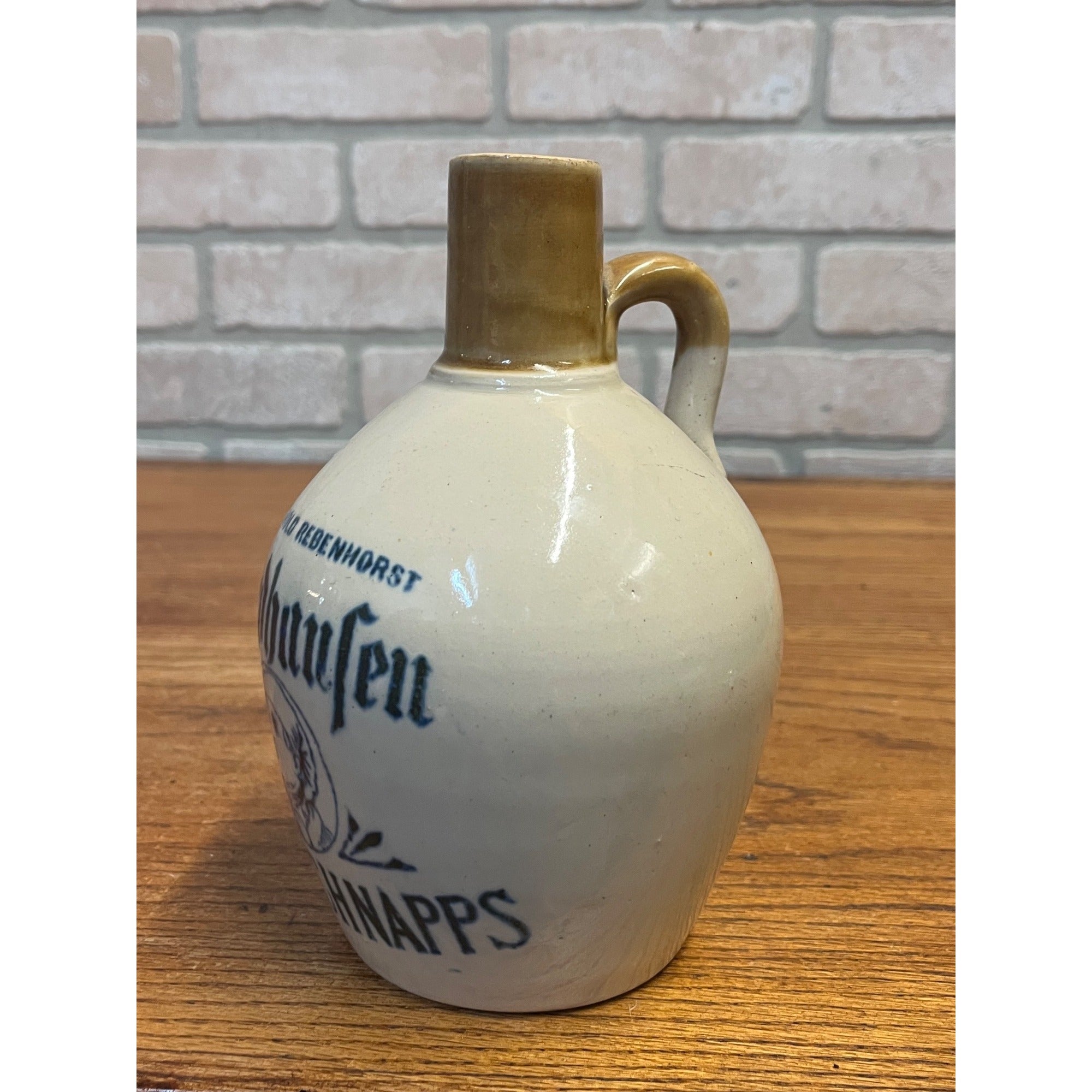 Vintage Berthold Rebenhorst Nordhausen Kornschnapps Stoneware Jug with Handle