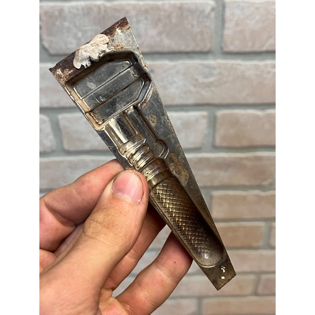 Antique Monkey Wrench Tool Chocolate Mold Tin Metal Candy c1920s-40s