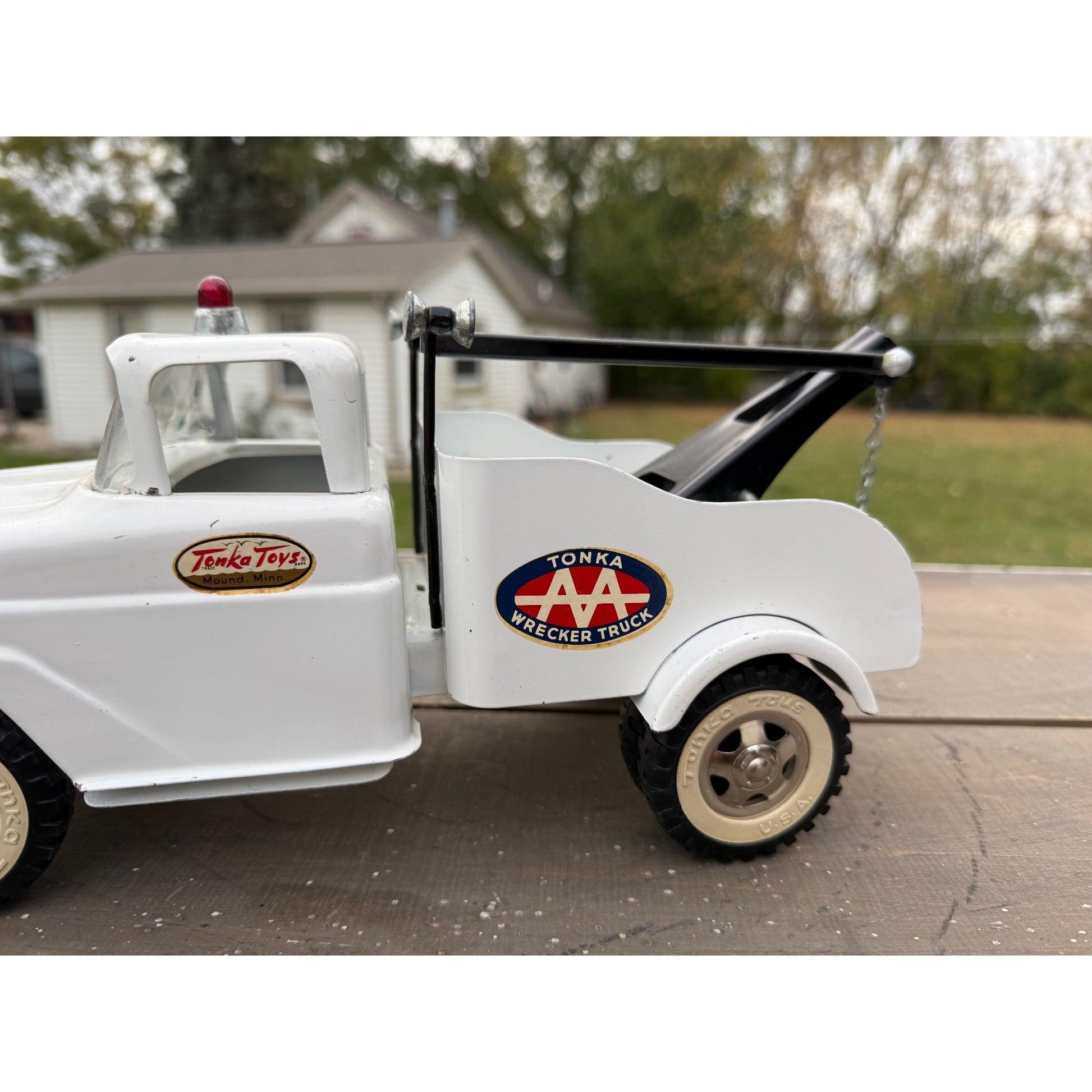 Vintage Tonka AA Wrecker Tow Truck Pressed Steel Toy