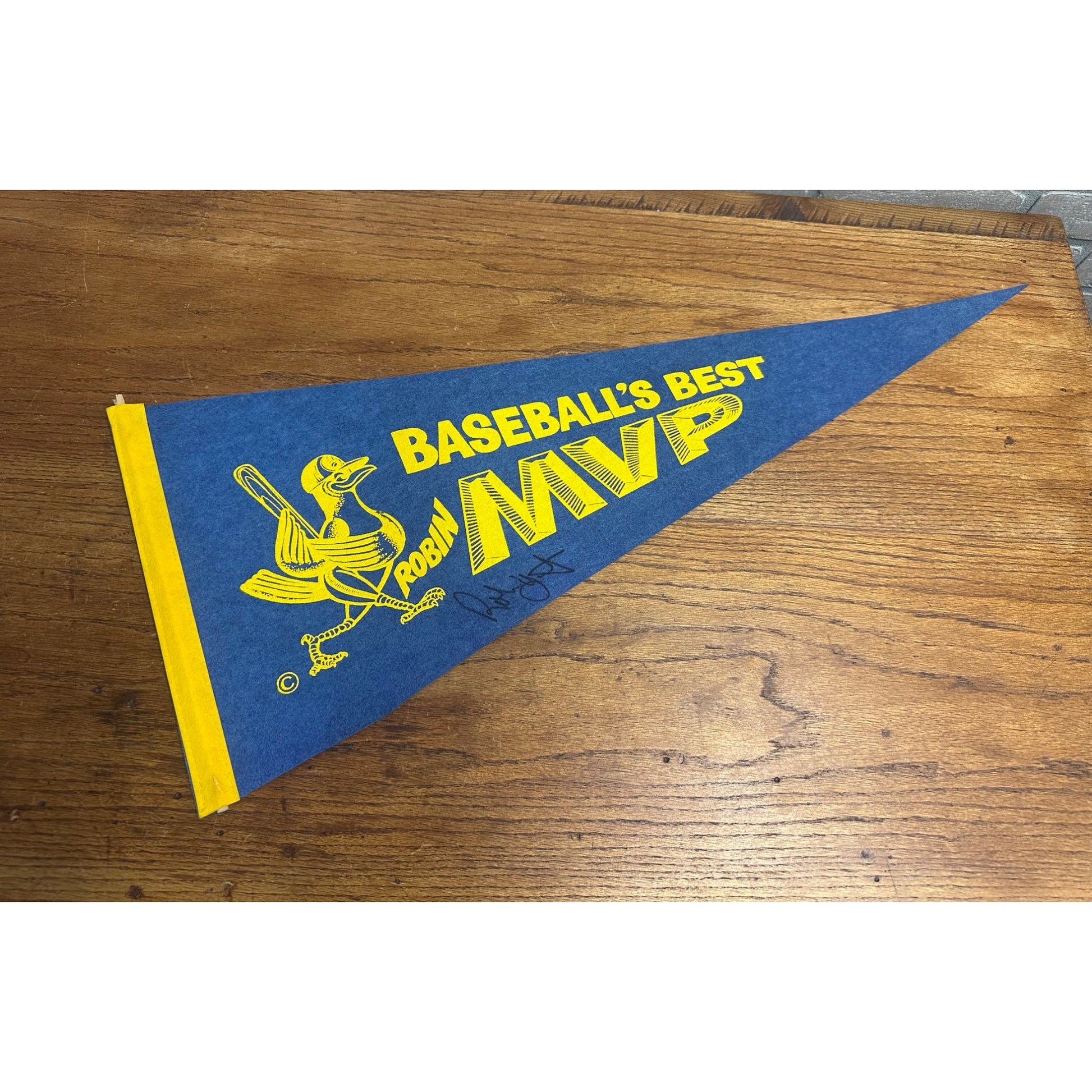 1989 Robin Yount MVP "Robin" 29"x12" Pennant Signed Autographed