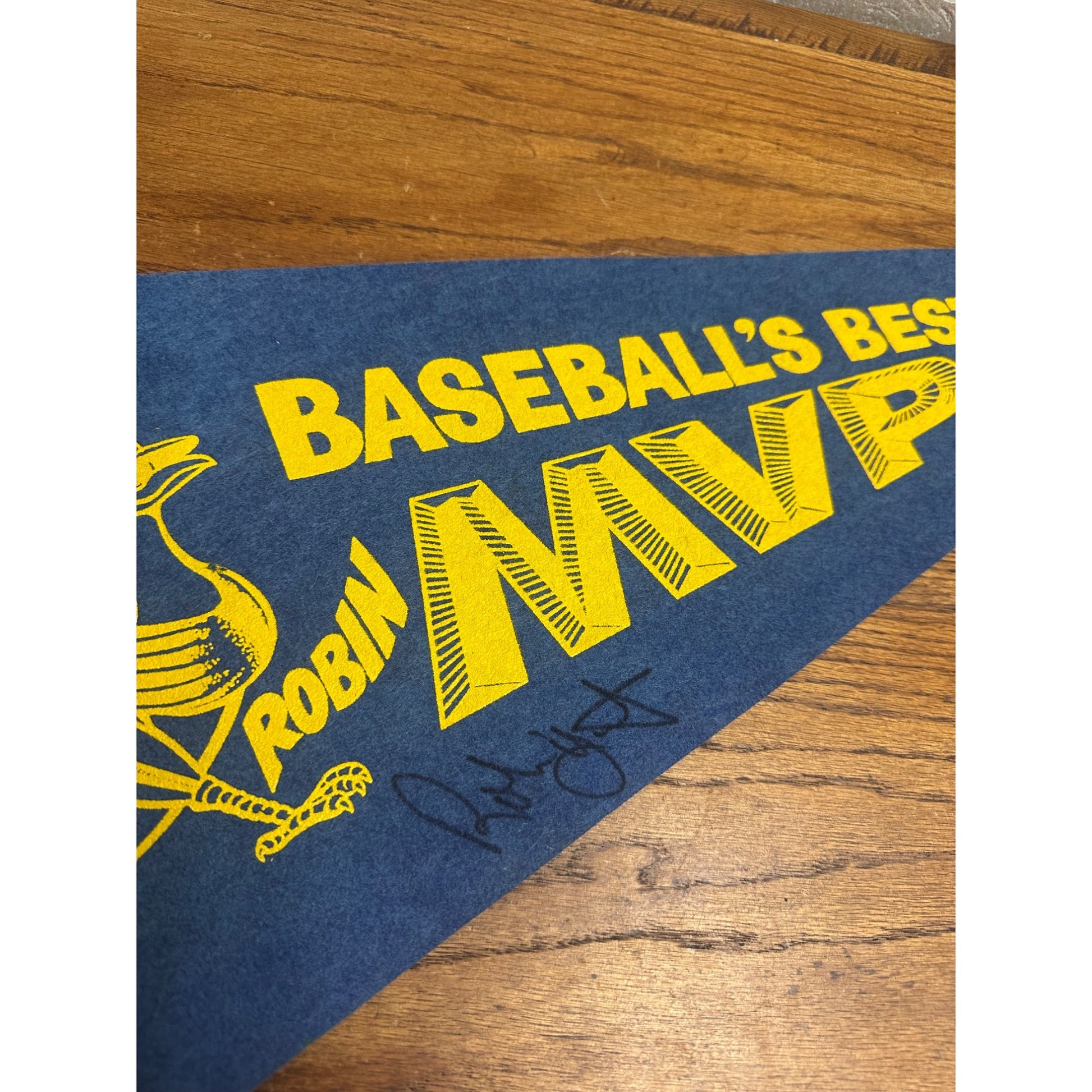 1989 Robin Yount MVP "Robin" 29"x12" Pennant Signed Autographed
