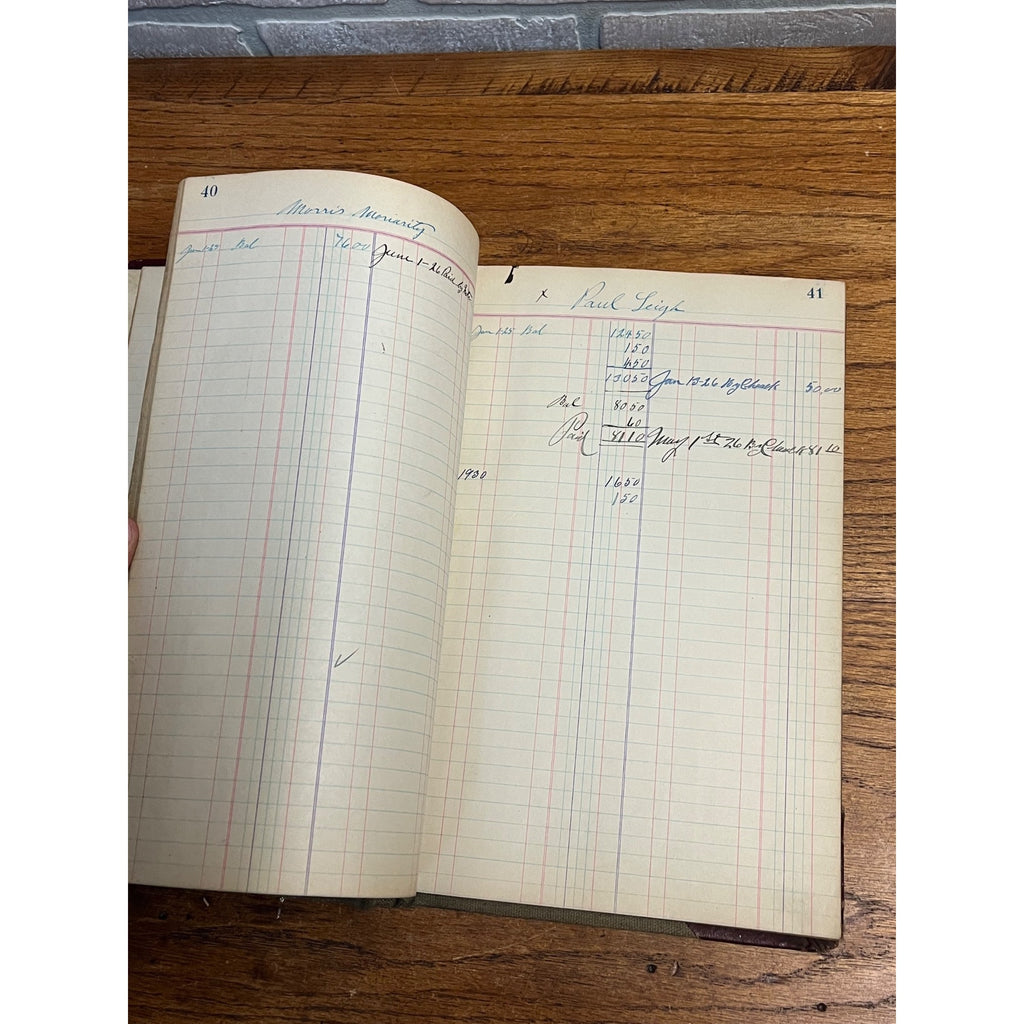 Vintage 1930s Frank Georgeson Farm Implement Dealer Ledger Book Redgranite, Wis
