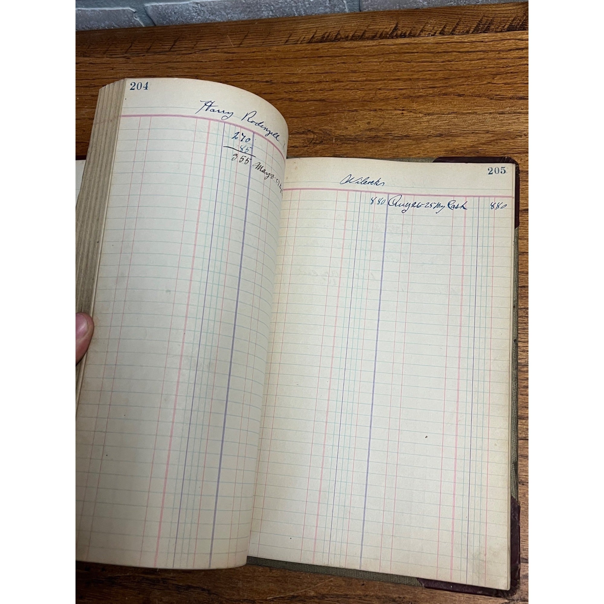 Vintage 1930s Frank Georgeson Farm Implement Dealer Ledger Book Redgranite, Wis