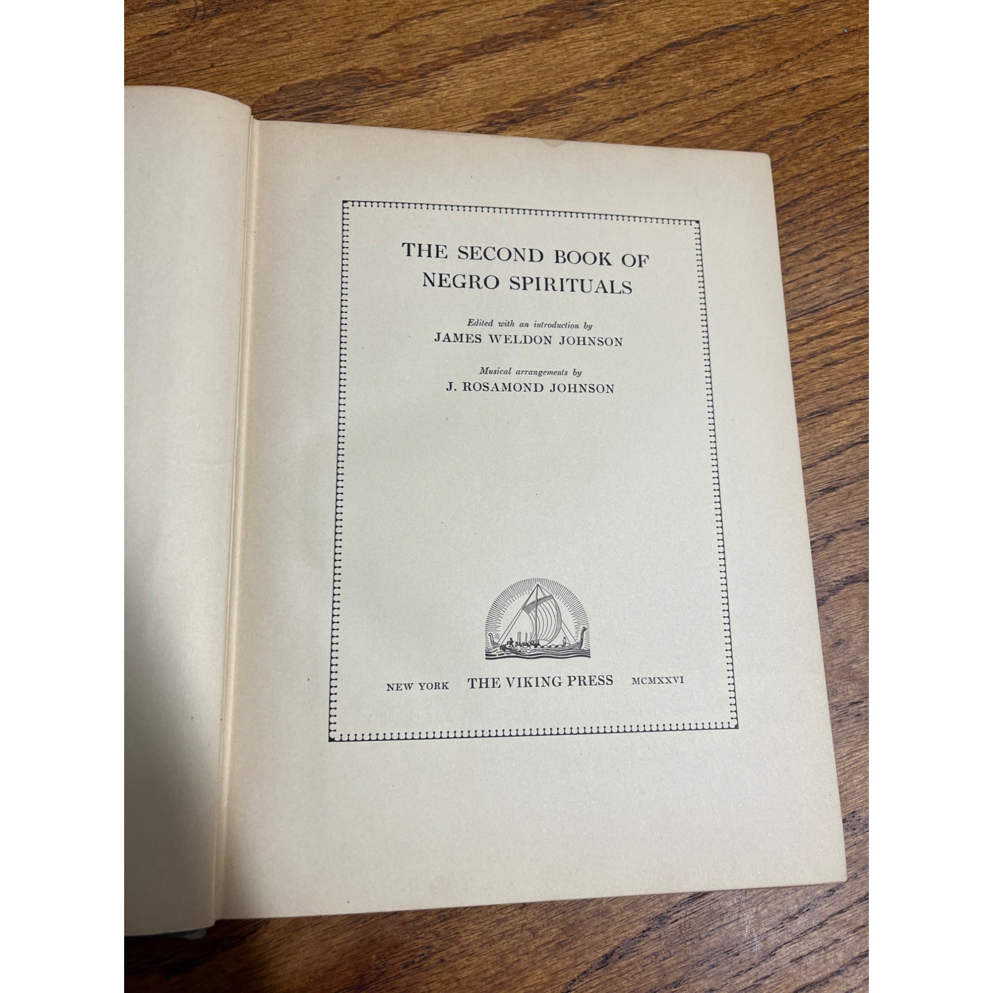 The Second Book Of Negro Spirituals 1st Ed 1926 James & Rosemand Johnson