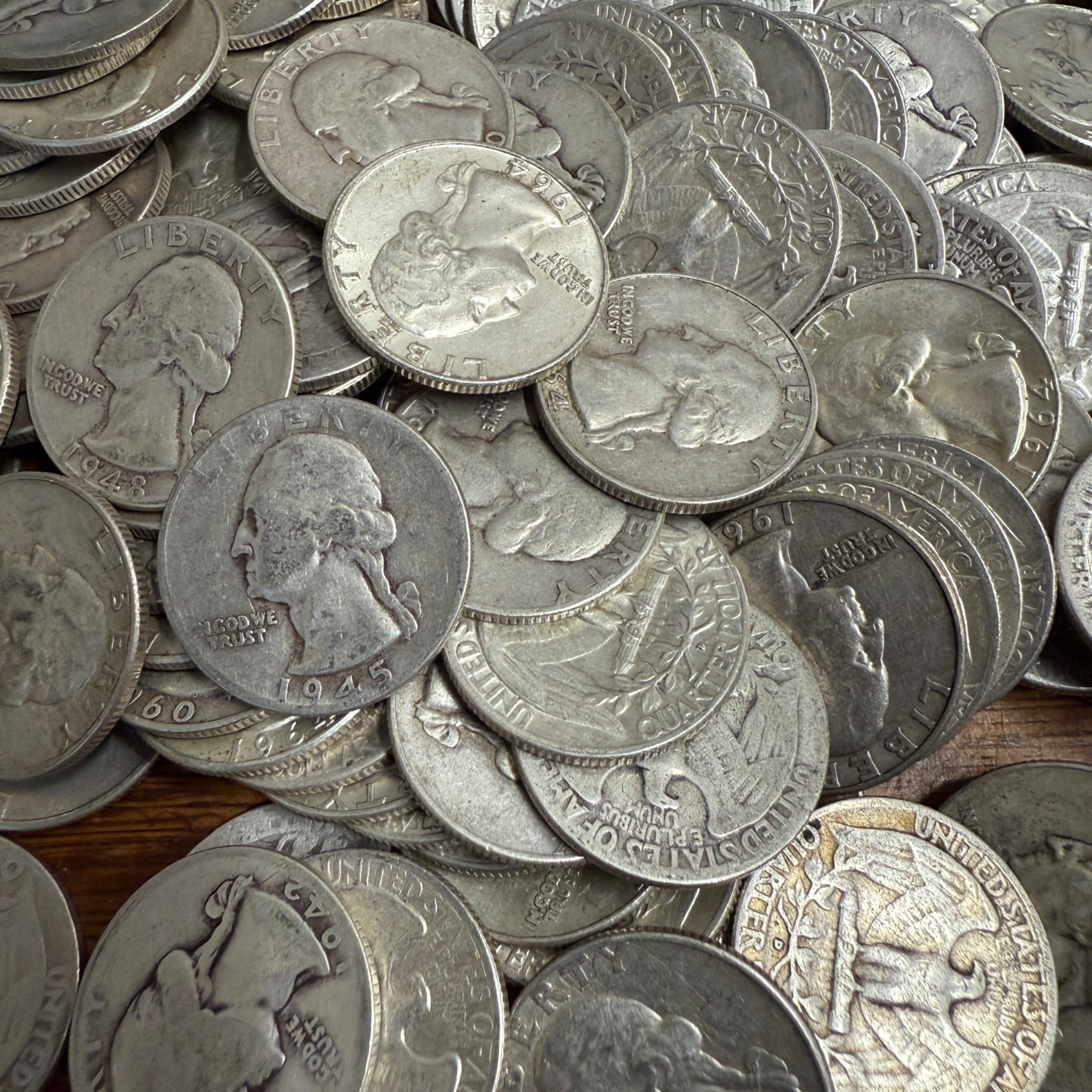 Silver Washington Quarters 1932-1964 90% Silver Random Selection