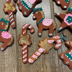 Vintage Huge Lot Japan Christmas Creations Gingerbread Ornaments 1960s