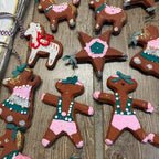 Vintage Huge Lot Japan Christmas Creations Gingerbread Ornaments 1960s