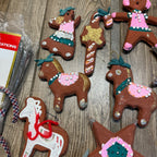 Vintage Huge Lot Japan Christmas Creations Gingerbread Ornaments 1960s