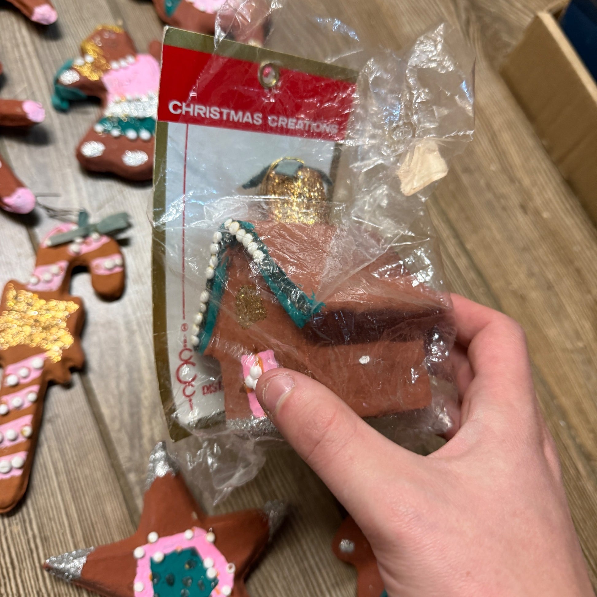 Vintage Huge Lot Japan Christmas Creations Gingerbread Ornaments 1960s