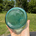 Vintage Aqua Blue Half Gallon Mason Ball Jar Canning Fruit Green #5