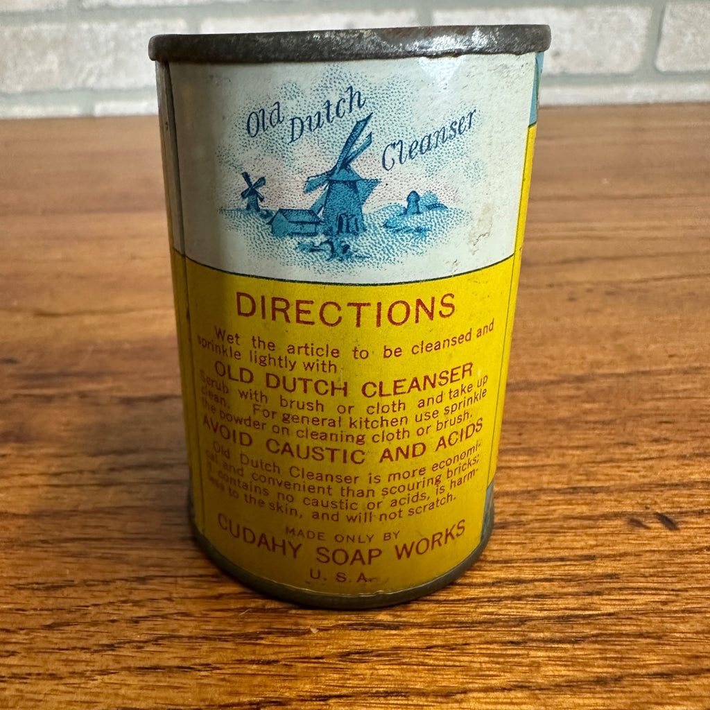RARE Early 1900s Vintage Old Dutch Cleanser Tin Litho 3" Coin Bank Advertising