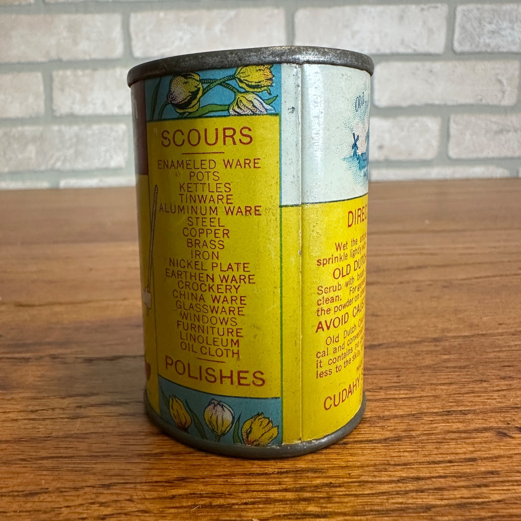 RARE Early 1900s Vintage Old Dutch Cleanser Tin Litho 3" Coin Bank Advertising