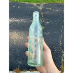 Antique Wheeler Bros Waukesha Soda Water Co Wis Aqua Bottle Crown Top
