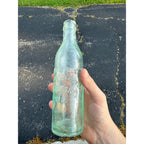 Antique Wheeler Bros Waukesha Soda Water Co Wis Aqua Bottle Crown Top