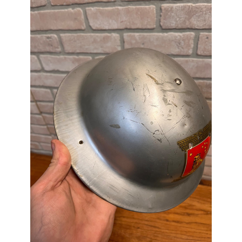 Antique Marx WWI US Army Style Doughboy Toy Helmet Fighting Squadron