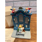 Erzgebirge Wooden Music Box Angel Playing Organ German - Works!