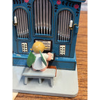Erzgebirge Wooden Music Box Angel Playing Organ German - Works!