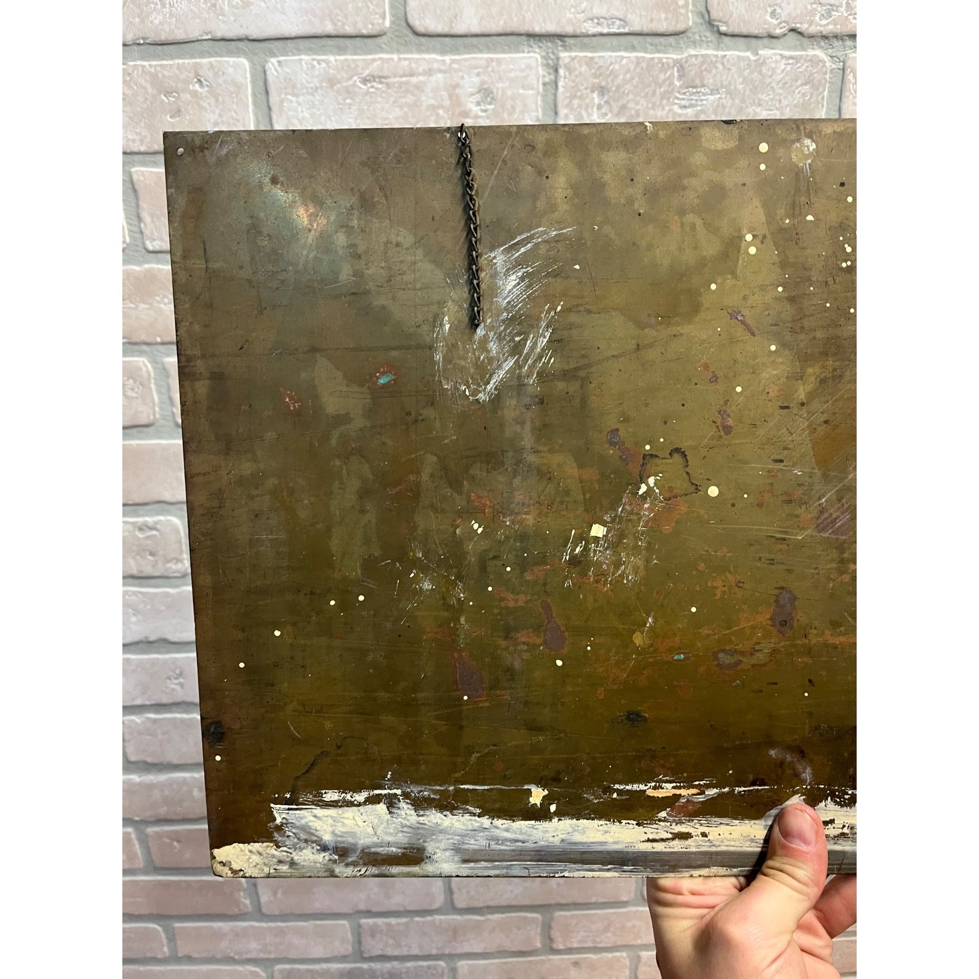 Vintage 1920s Travelers Insurance Hartford Connecticut Brass Advertising Sign