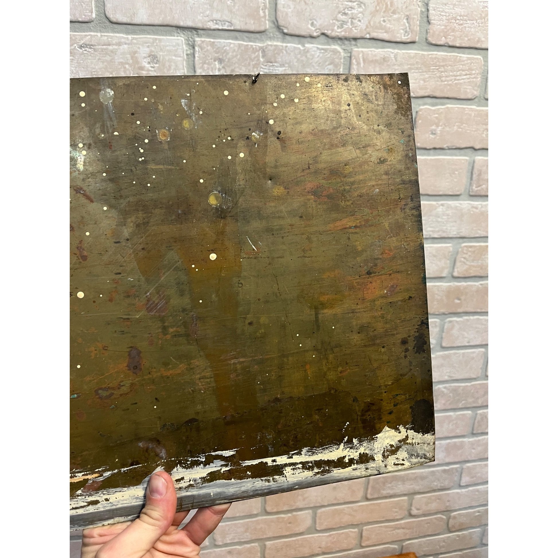 Vintage 1920s Travelers Insurance Hartford Connecticut Brass Advertising Sign