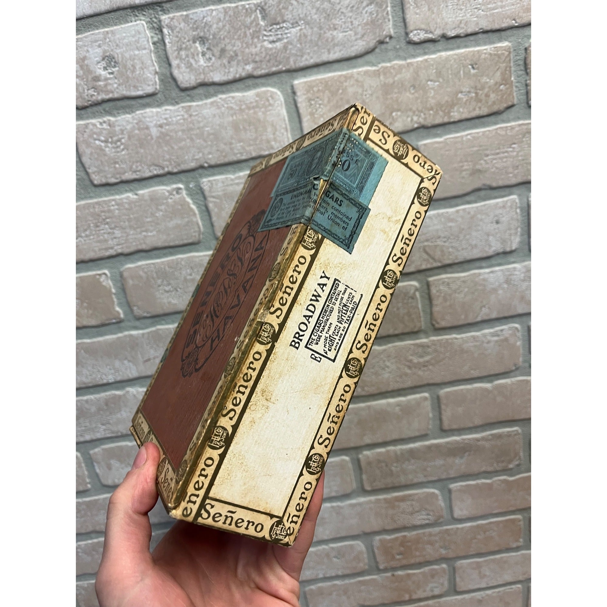 Vintage 1900s H Derksen & Sons Oshkosh Wisconsin Senero Cigar Box Advertising