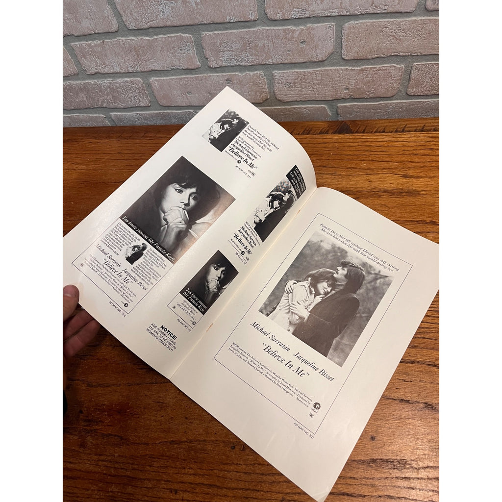 Believe in Me Original Pressbook 1971 No Cut Outs Jacqueline Bisset Sarrazin