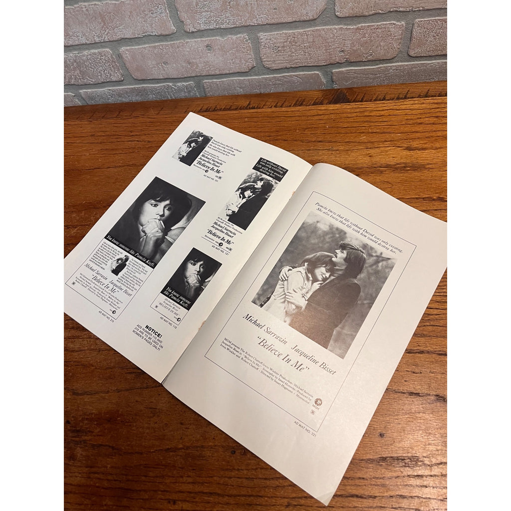 Believe in Me Original Pressbook 1971 No Cut Outs Jacqueline Bisset Sarrazin