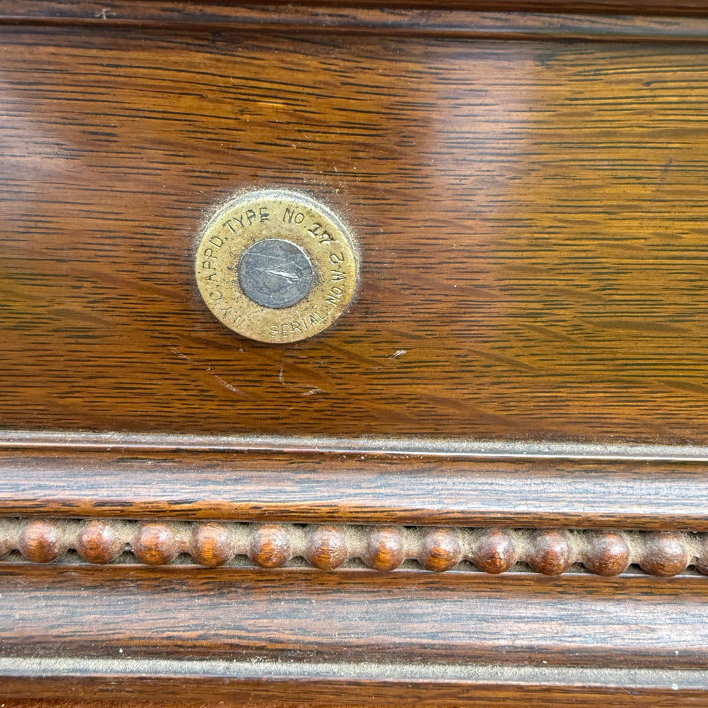 Vintage Granite Top & Oak Wood Apothecary Mercantile Scale Double Tray