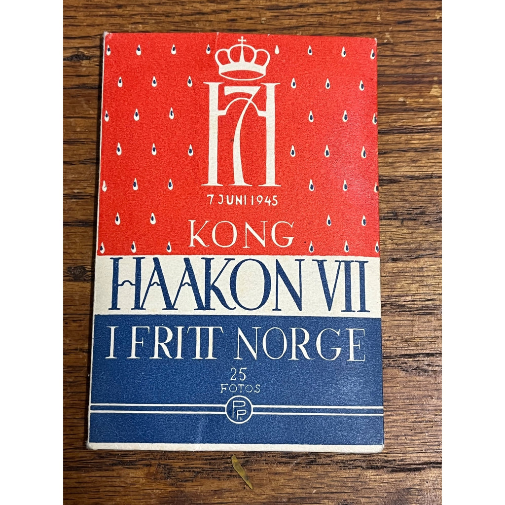 RARE Vintage 1945 WWII Liberation of Norway King Haakon VII Photo Album 25pc