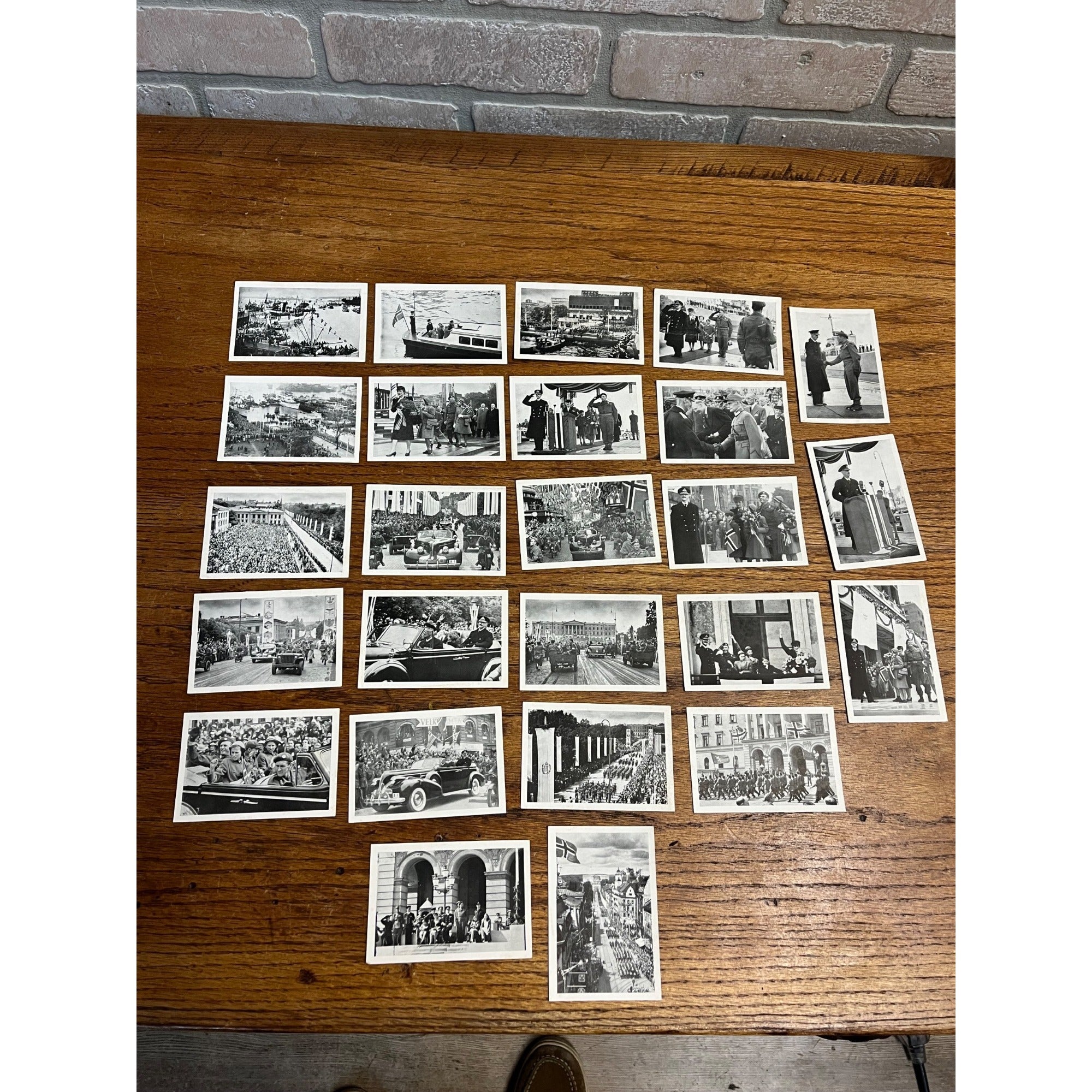 RARE Vintage 1945 WWII Liberation of Norway King Haakon VII Photo Album 25pc