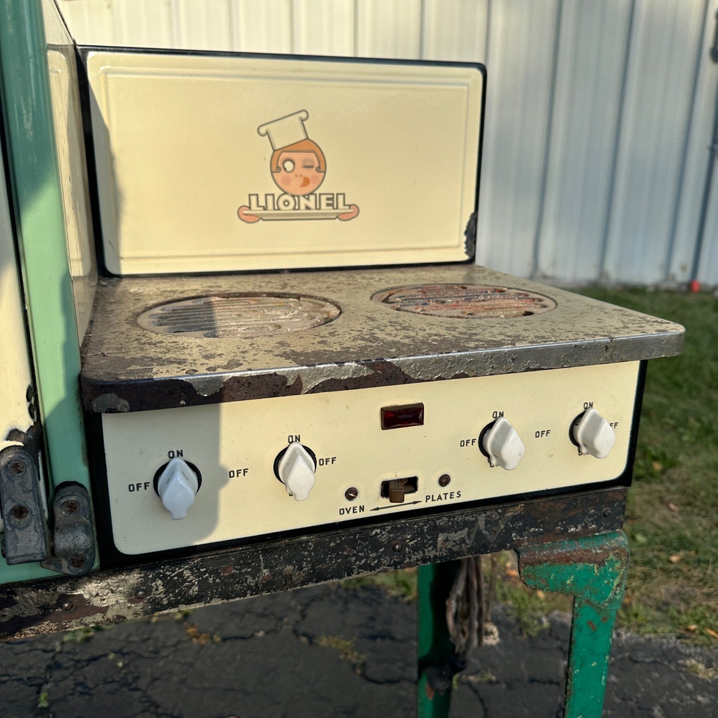 Vintage 1930s Lionel Electric Stove Range Oven Child's Toy #455 Prewar Antique