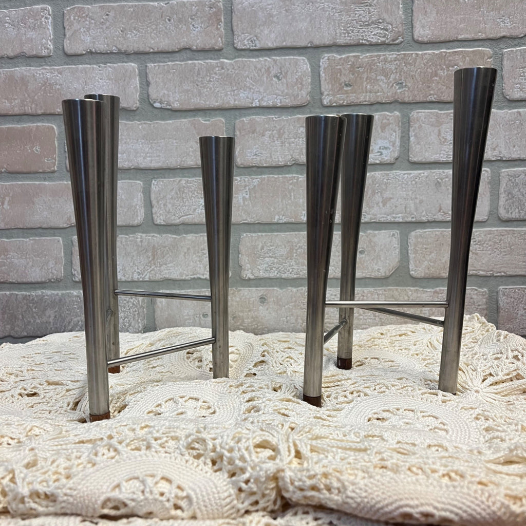 Vintage Old Hall Stainless Steel Campden Candlabra Candle Holder Robert Welch (2)