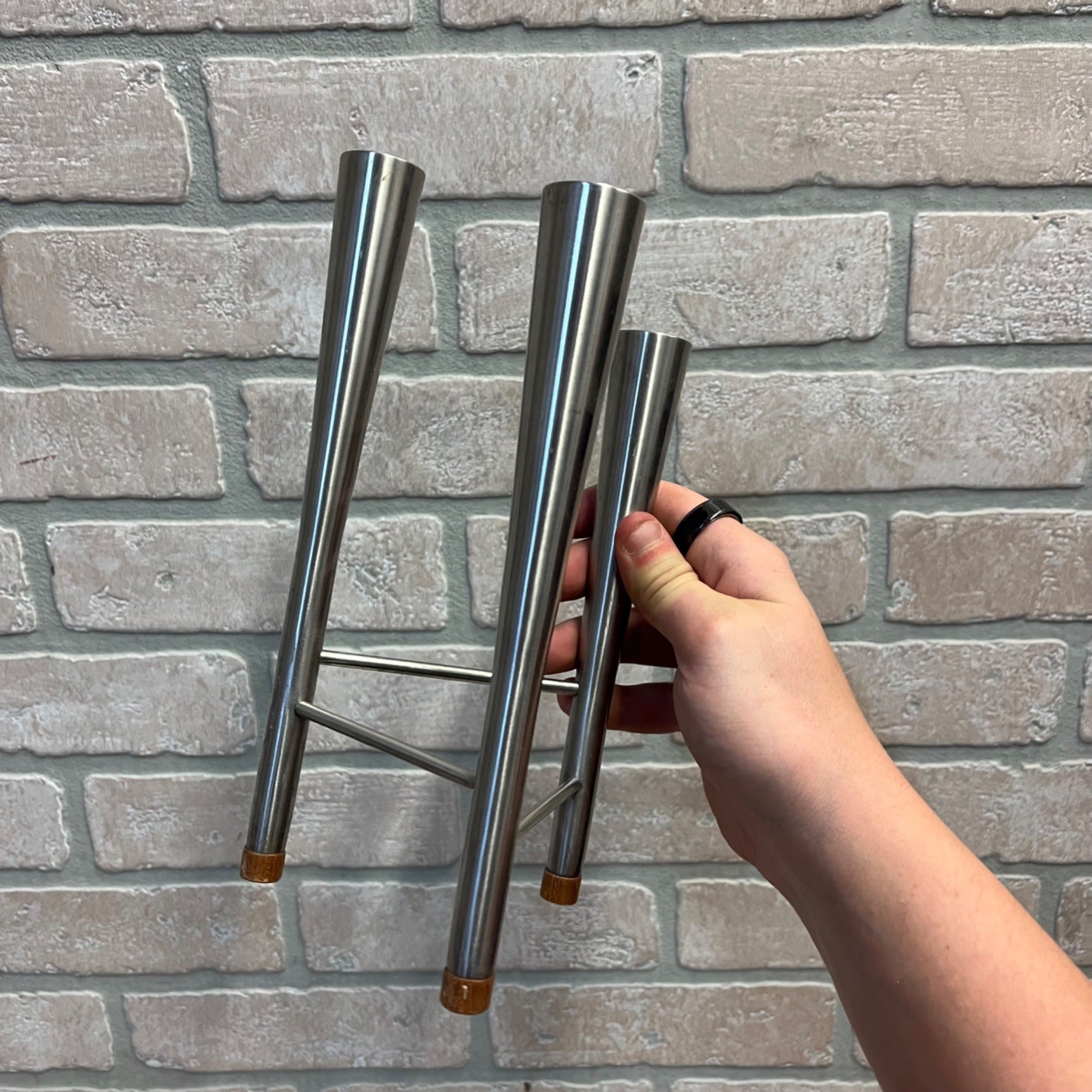 Vintage Old Hall Stainless Steel Campden Candlabra Candle Holder Robert Welch (2)