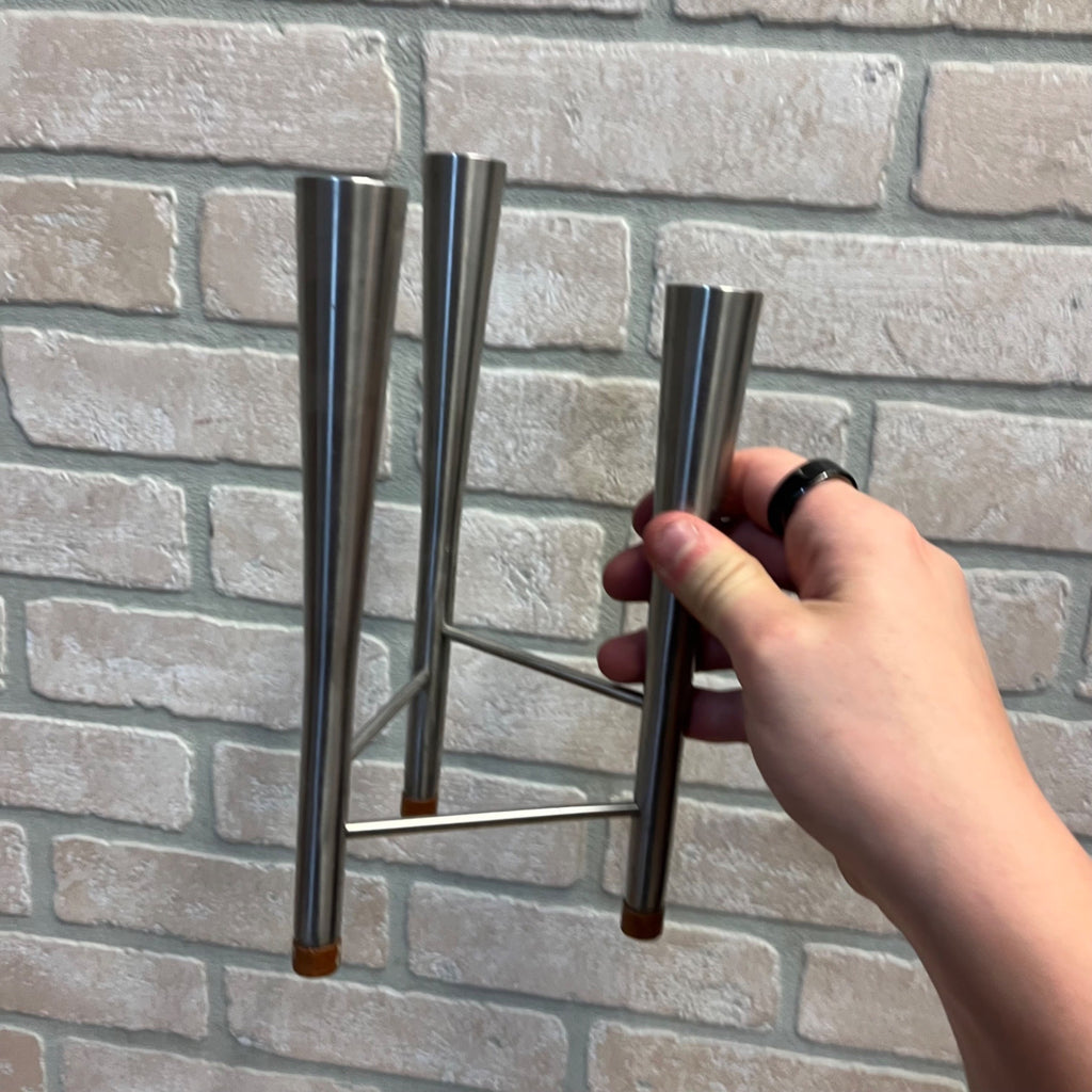 Vintage Old Hall Stainless Steel Campden Candlabra Candle Holder Robert Welch (2)