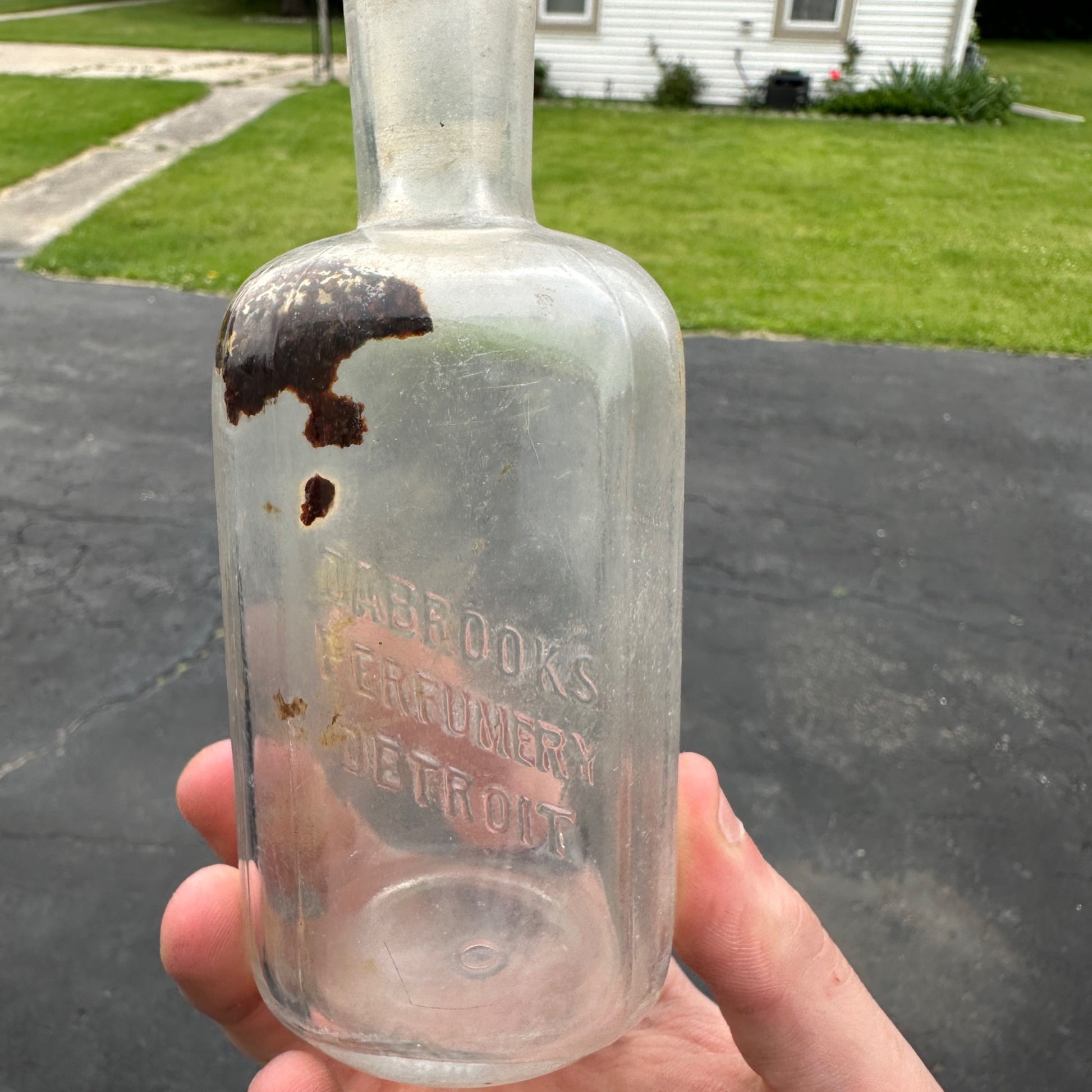 ANTIQUE DABROOKS PERFUMERY DETROIT APOTHECARY BOTTLE